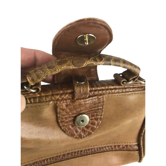 Jackson Womens Brown Dolce Vita Leather Inner Pocket Top Handle Bag Size Medium - Picture 6 of 10